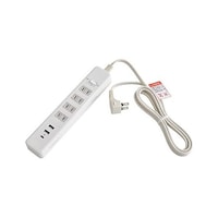 朝日電器 100V/14Ax2m テーブルタップ(USBポート/一括スイッチ付