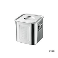 赤川器物製作所 188 目盛付深型角キッチンポット 12.6L 手付