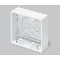 マサル工業 ニュー・エフモール付属品 露出ボックス 2個用 深型 ホワイト