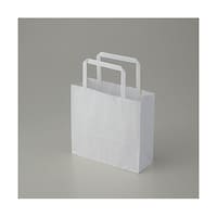 シモジマ 手提げ紙袋 25チャームバッグ 平手 182 晒白無地 50枚