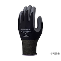 ショーワグローブ ニトリルゴム背抜き手袋 組立グリップ5双パック ブラック Mサイズ