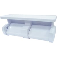 オーエ トイレットペーパーホルダー ダブル 棚付き 2連