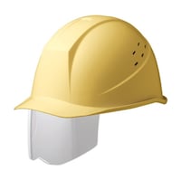 ミドリ安全 ABS製ヘルメット(Windflow・シールド面・通気孔) クリーム