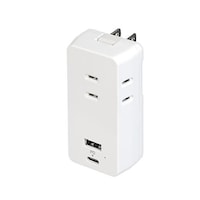 朝日電器 AC100V14A タップ(USBポート2個,コンセント3個)