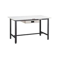 アズワン AE型作業台 1500X750XH740 薄型1段引出付 DG色