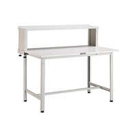 アズワン AE型作業台 900X450XH1040(全高) 上棚付 ホワイト色