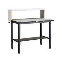 アズワン AWMP型高さ調節作業台 1200X750XHH10001200(全高) 上棚付 ダークグレー色