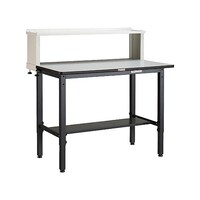 アズワン AWMR型高さ調節作業台 1200X750XH10001200(全高) 上棚付 ダークグレー色