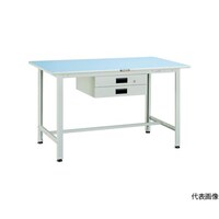 アズワン BO型軽量作業台 1200X750XH740 薄型2段引出付 ホワイト色