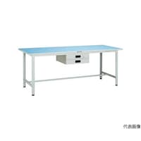 アズワン BO型軽量作業台 1800X750XH740 薄型2段引出付 ホワイト色