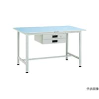 アズワン BO型軽量作業台 900X600XH740 薄型2段引出付 ホワイト色