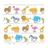 シモジマ HEIKO ギフト包装紙 半才 アフリカ 50枚