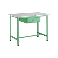 アズワン HRAE型立作業台 1200X750XH900 1段引出付 YG色