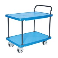 アズワン MKP樹脂製台車 片袖2段タイプ 906×616 樹脂キャスター