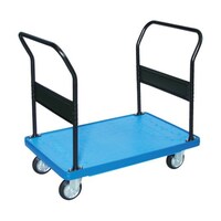 アズワン MKP樹脂製台車 両袖ハンドル 906×616 ブルー