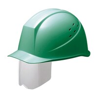 ミドリ安全 PC製ヘルメット(KP・通気孔・シールド面) グリーン