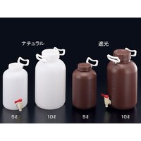 サンプラテック PE取手付広口瓶 遮光 両手 10L