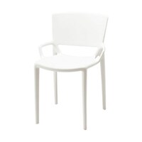 アズワン PP製スタッキングチェア ホワイト