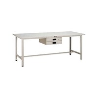 アズワン SAE型作業台 1200X750XH740 薄型2段引出付 W色