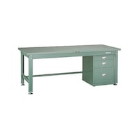 アズワン SDW型作業台 1500X750XH740 3段ワゴン付