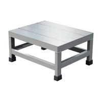 アズワン アルミ製溶接一体構造型作業台 一段(完成品) W500×D400×H250