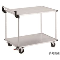 アズワン アルミ台車 アルパカート 省音 2段式片袖タイプ 900×600mm ストッパー付