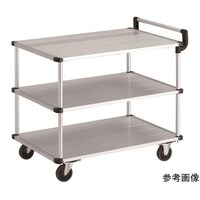 アズワン アルミ台車 アルパカート 省音 3段式片袖タイプ 900×480mm