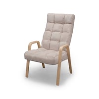 アイリスオーヤマ ウッドアームチェア ベージュ L