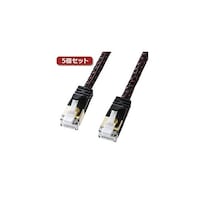 サンワサプライ カテゴリ7LANケーブル 10m ブラック&レッド