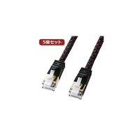 サンワサプライ カテゴリ7LANケーブル 2m ブラック&レッド