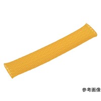 アズワン カラー編組チューブ 自然折径9mm 長さ10m 1巻 黄