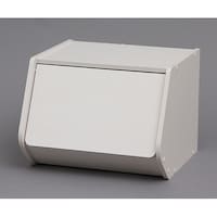 アイリスオーヤマ スタックボックス 扉付き オフホワイト 400×388×305mm