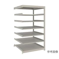 アズワン スチールラック 薄型ラック(耐荷重100Kg)1200×875×H1500 7段連結 ネオグレー