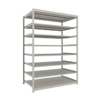 トラスコ中山 スチールラック 薄型ラック(耐荷重100Kg)1500×875×H2100 8段単体 ネオグレー