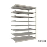 アズワン スチールラック 薄型ラック(耐荷重100Kg)1500×875×H2400 8段連結 ネオグレー