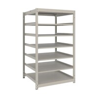 アズワン スチールラック 薄型ラック(耐荷重100Kg)900×875×H1500 7段単体 ネオグレー