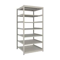 アズワン スチールラック 薄型ラック(耐荷重100Kg)900×875×H1800 7段単体 ネオグレー