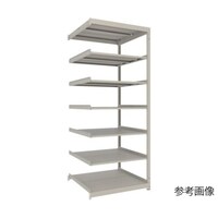 アズワン スチールラック 薄型ラック(耐荷重100Kg)900×875×H2400 7段連結 ネオグレー