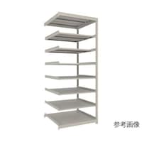 アズワン スチールラック 薄型ラック(耐荷重100Kg)900×875×H2400 8段連結 ネオグレー