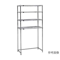 アズワン スチール製メッシュラック下段開放型 W905XD305XH1838 棚板4枚