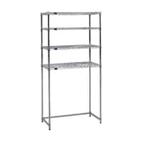 アズワン スチール製メッシュラック下段開放型 W905XD457XH1838 棚板4枚