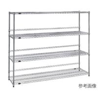 アズワン ステンレス製メッシュラック W1824XD457XH1533 4段 バックバー付