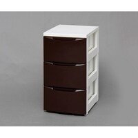 アイリスオーヤマ スリムチェスト ホワイト/ブラウン 324×410×615mm