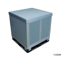 アズワン パレットボックス スタックカーゴ1面観音扉・3面パネルタイプ 1100×1100×H1000