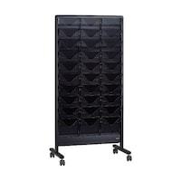 アズワン パンフレットスタンド A4サイズ対応 垂直3列10段 ブラック