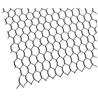 ハイロジック ビニール亀甲網 #20×10mm×450mm×30m巻 黒 巻売