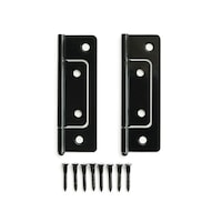 ハイロジック フラッシュ蝶番 76mm 黒 1セット(2個入)