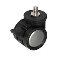 ハイロジック フリーロール付・リフトロックキャスター ストップ有 M12