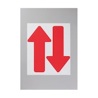 ヒカリ フロア誘導サイン 矢印赤 矢印サイン 1パック2枚×5セット