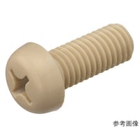 アズワン ポリフェニレンサルファイド(PPS) 十字穴付ナベ小ネジ M4X6 50本入